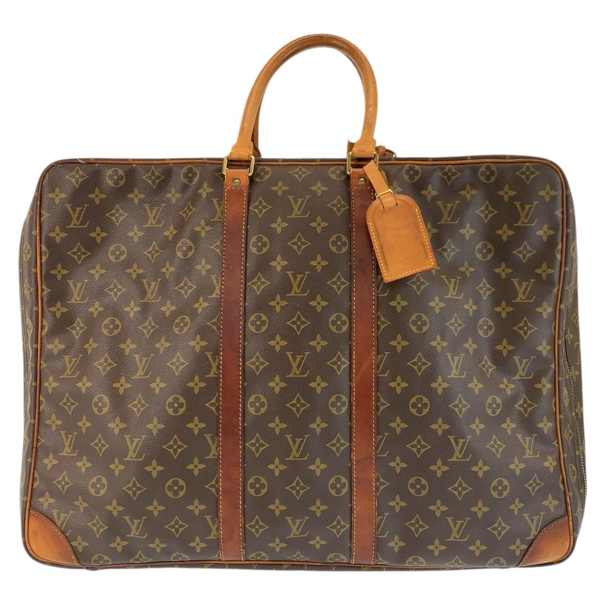Louis Vuitton Monogram Sirius 55 Brown Gold Leather Boston