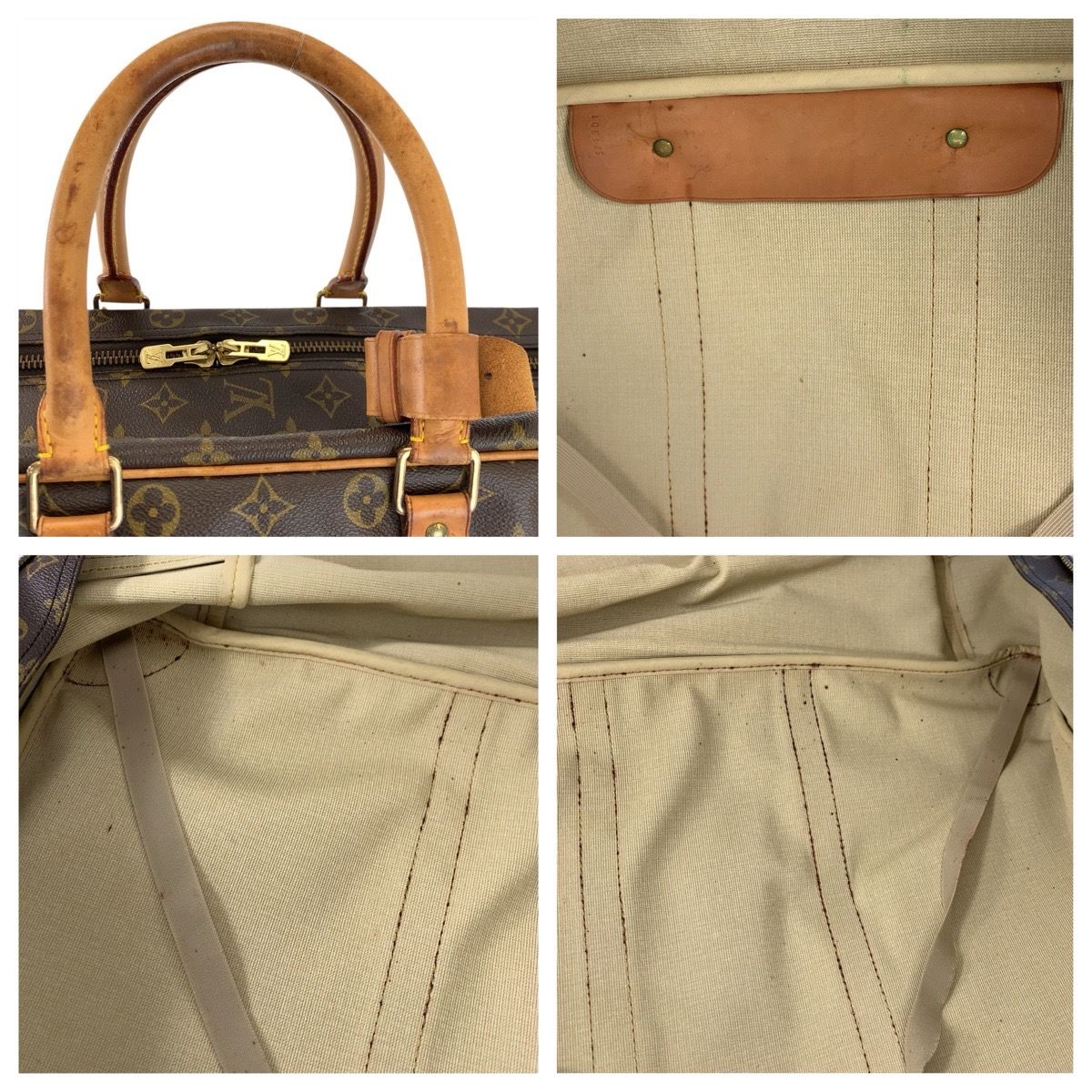Louis Vuitton Monogram Sirius 55 Brown Gold Leather Boston — view 6