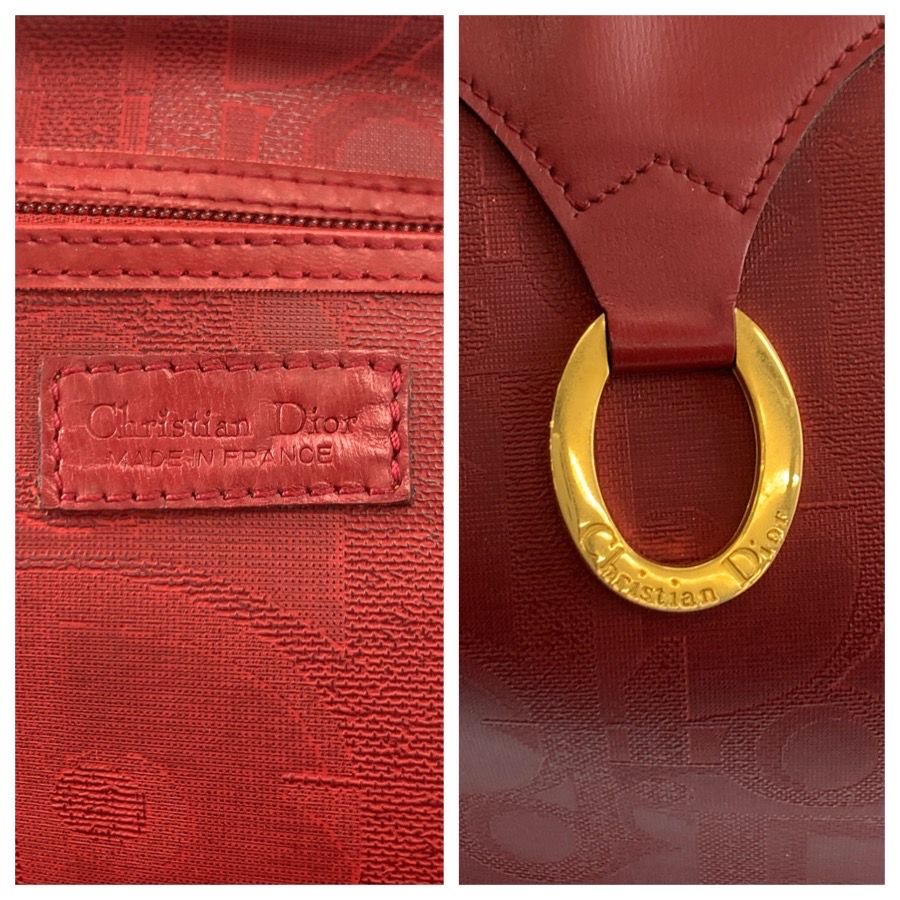 Dior Vintage Trotter Red Boston Bag 2-Way — view 3