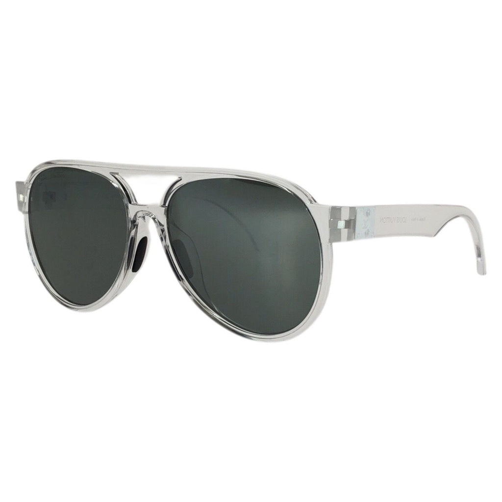 Louis Vuitton LV Rainbow Mirror Lens Clear Gray Silver Acetate Metal Sunglasses