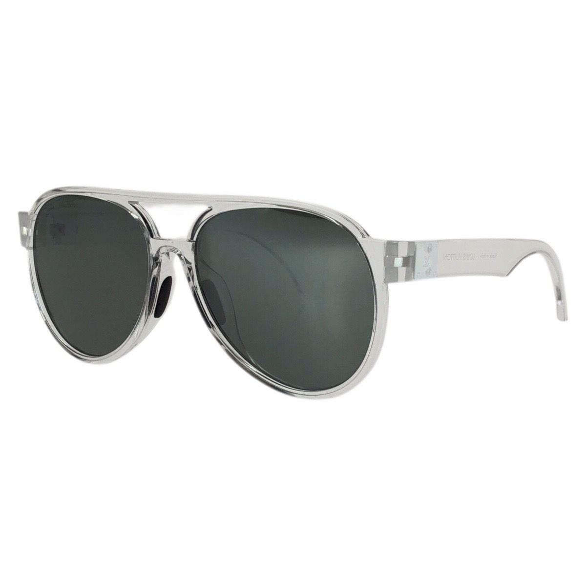 Louis Vuitton LV Rainbow Mirror Lens Clear Gray Silver Acetate Metal Sunglasses