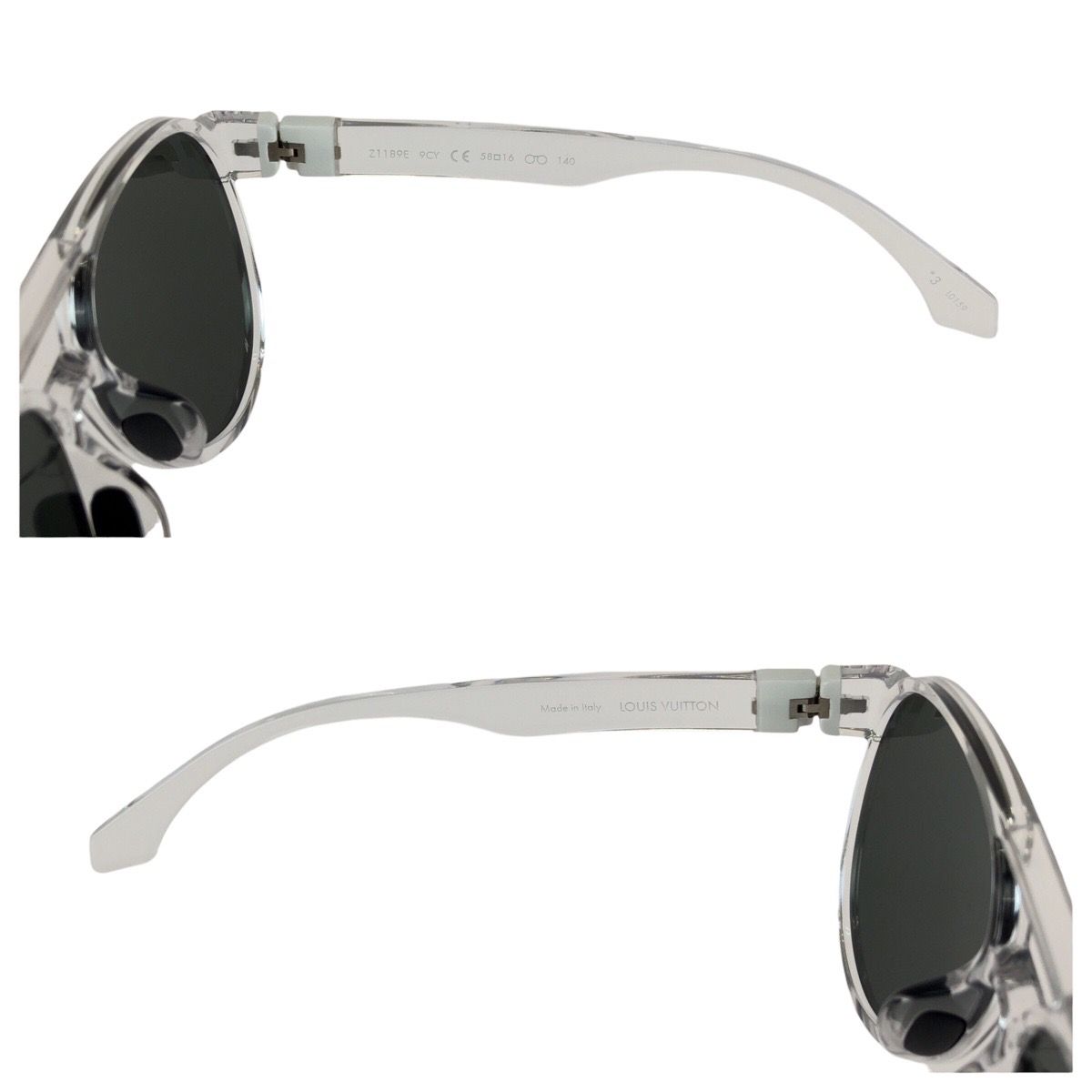 Louis Vuitton LV Rainbow Mirror Lens Clear Gray Silver Acetate Metal Sunglasses — view 5