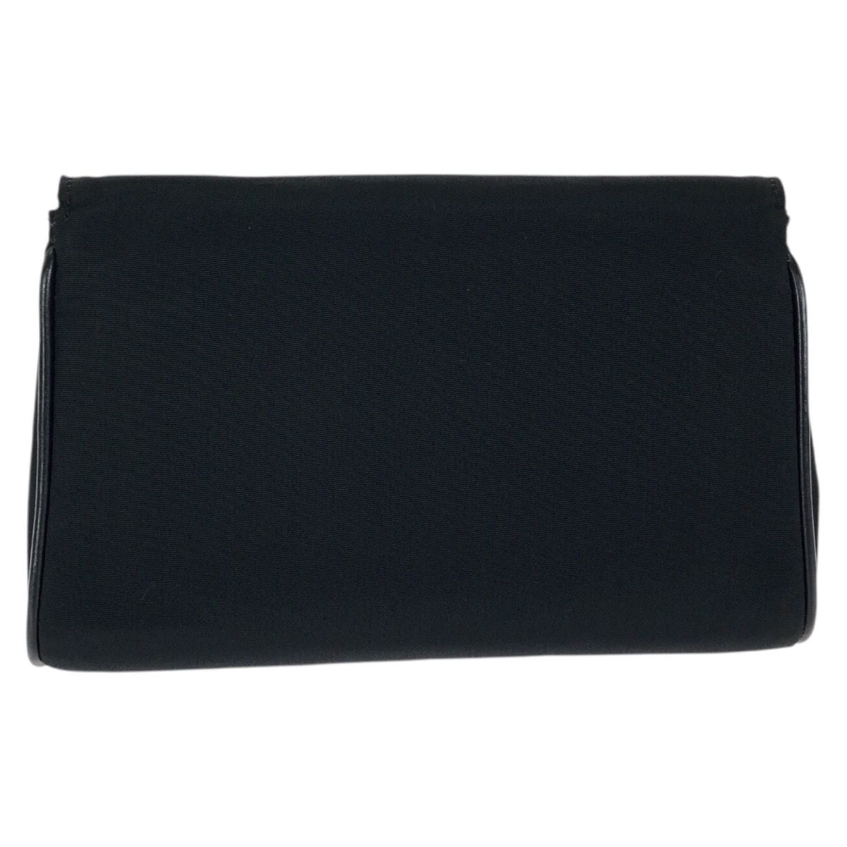 Celine Vintage Triomphe Black Canvas Chain Shoulder Bag Party — view 2