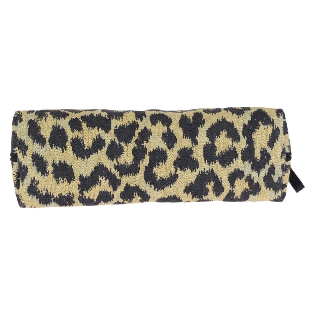 Dior Travel Leopard Print Beige Black Gold Canvas Pouch Makeup Case — view 8