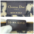 Dior Travel Leopard Print Beige Black Gold Canvas Pouch Makeup Case — view 4