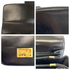 Celine Vintage Carriage Black Gold Leather Shoulder — view 5