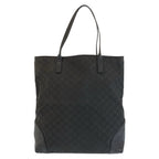 Gucci Black GG Canvas Leather Tote Shoulder