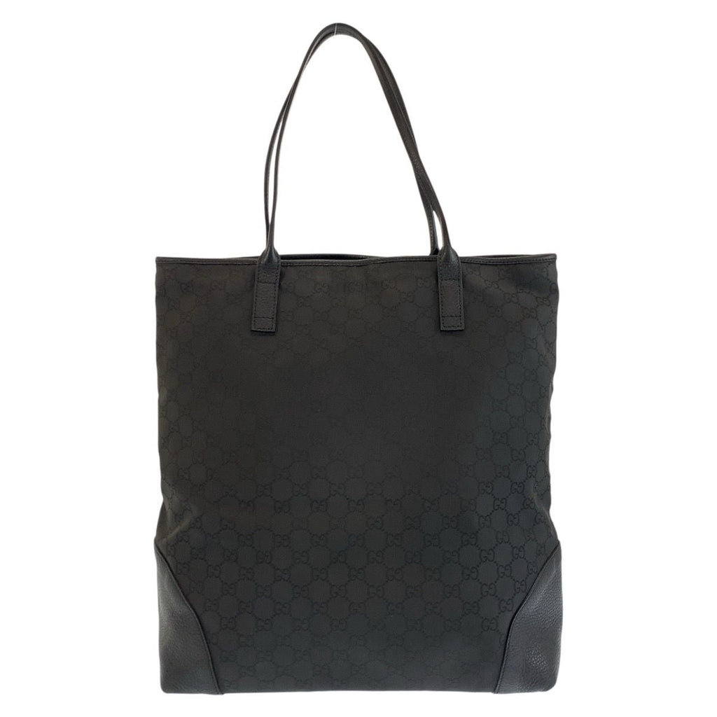 Gucci Black GG Canvas Leather Tote Shoulder — view 2