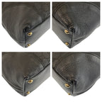 Gucci Black GG Canvas Leather Tote Shoulder — view 4