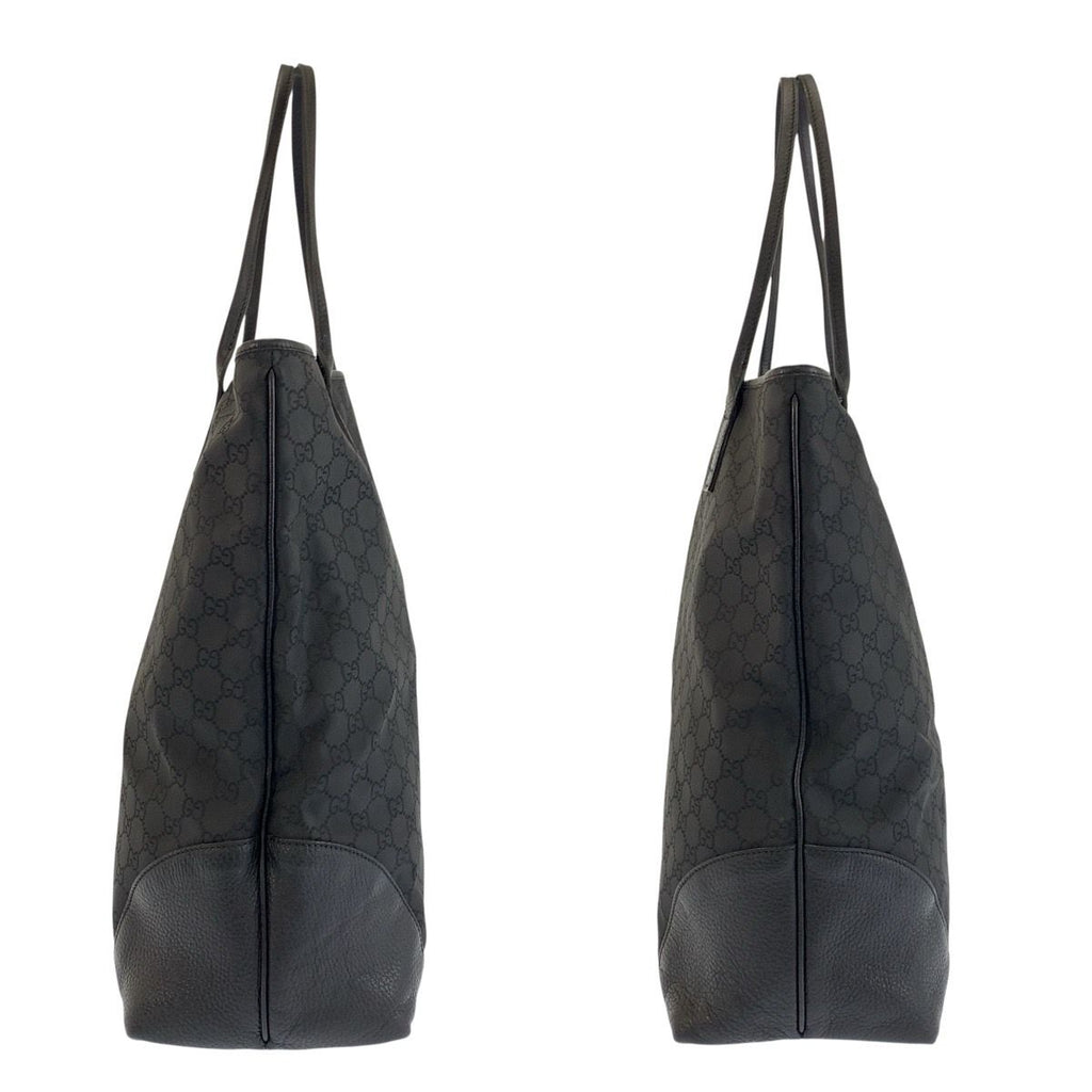 Gucci Black GG Canvas Leather Tote Shoulder — view 7