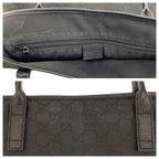 Gucci Black GG Canvas Leather Tote Shoulder — view 5