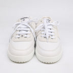 Chanel CC Logo Leather Suede Sneakers — view 2
