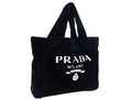 Prada Handbag Terry Tote Black Pile