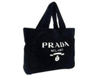 Prada Handbag Terry Tote Black Pile