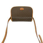 Celine Vintage Macadam Blason Triomphe Logo Pattern Leather Shoulder Bag Brown — view 4