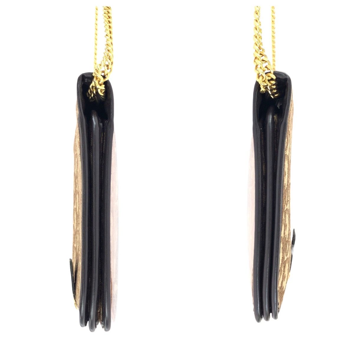 Dior Vintage Trotter Beige Brown Jacquard Chain Shoulder — view 7
