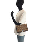 Dior Vintage Trotter Beige Brown Jacquard Chain Shoulder — view 6