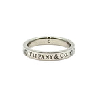 Tiffany & Co Flat Band Ring Diamond Platinum — view 3