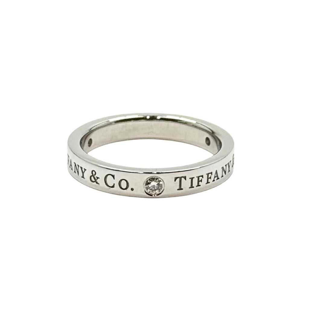 Tiffany & Co Flat Band Ring Diamond Platinum