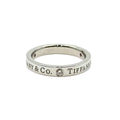 Tiffany & Co Flat Band Ring Diamond Platinum