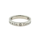 Tiffany & Co Flat Band Ring Diamond Platinum