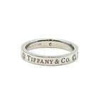 Tiffany & Co Flat Band Ring Diamond Platinum — view 2