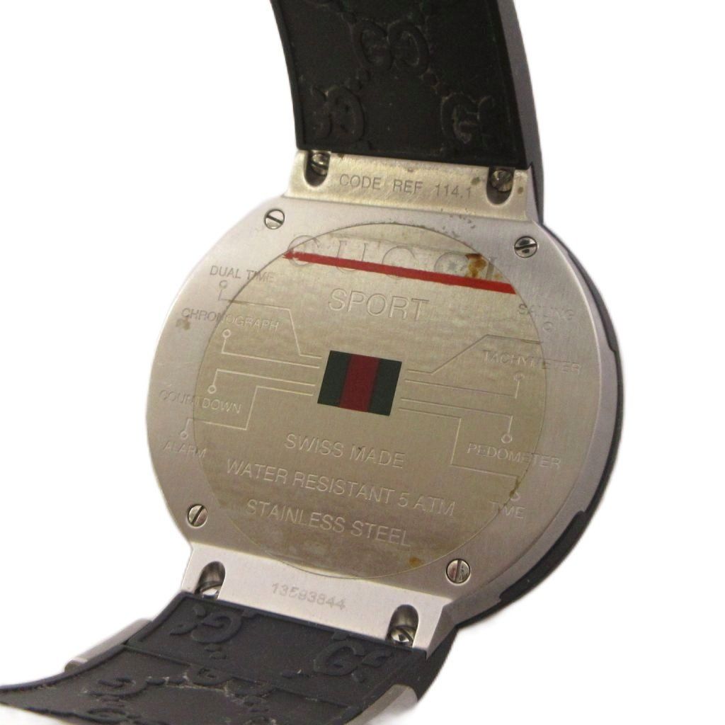 Gucci 114.1 I Digital Watch Stainless Steel Rubber Silver — view 6