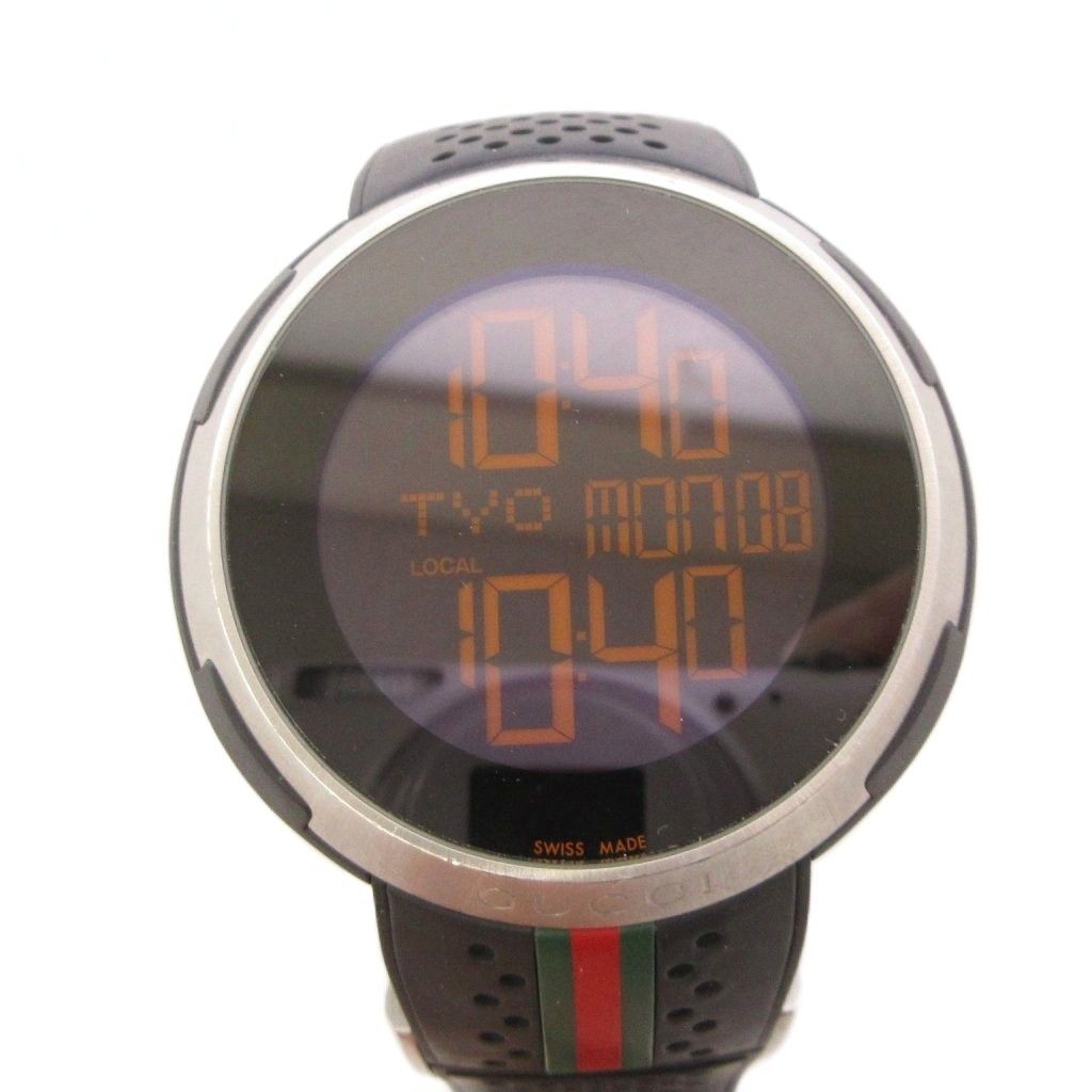 Gucci 114.1 I Digital Watch Stainless Steel Rubber Silver