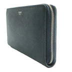 Celine Large Zipped Wallet Leather Navy Blue SS — view 3