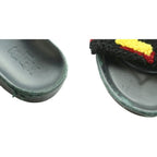 Fendi Logo Shearling Flat Sandals 5 Black SS — view 9