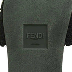 Fendi Logo Shearling Flat Sandals 5 Black SS — view 7