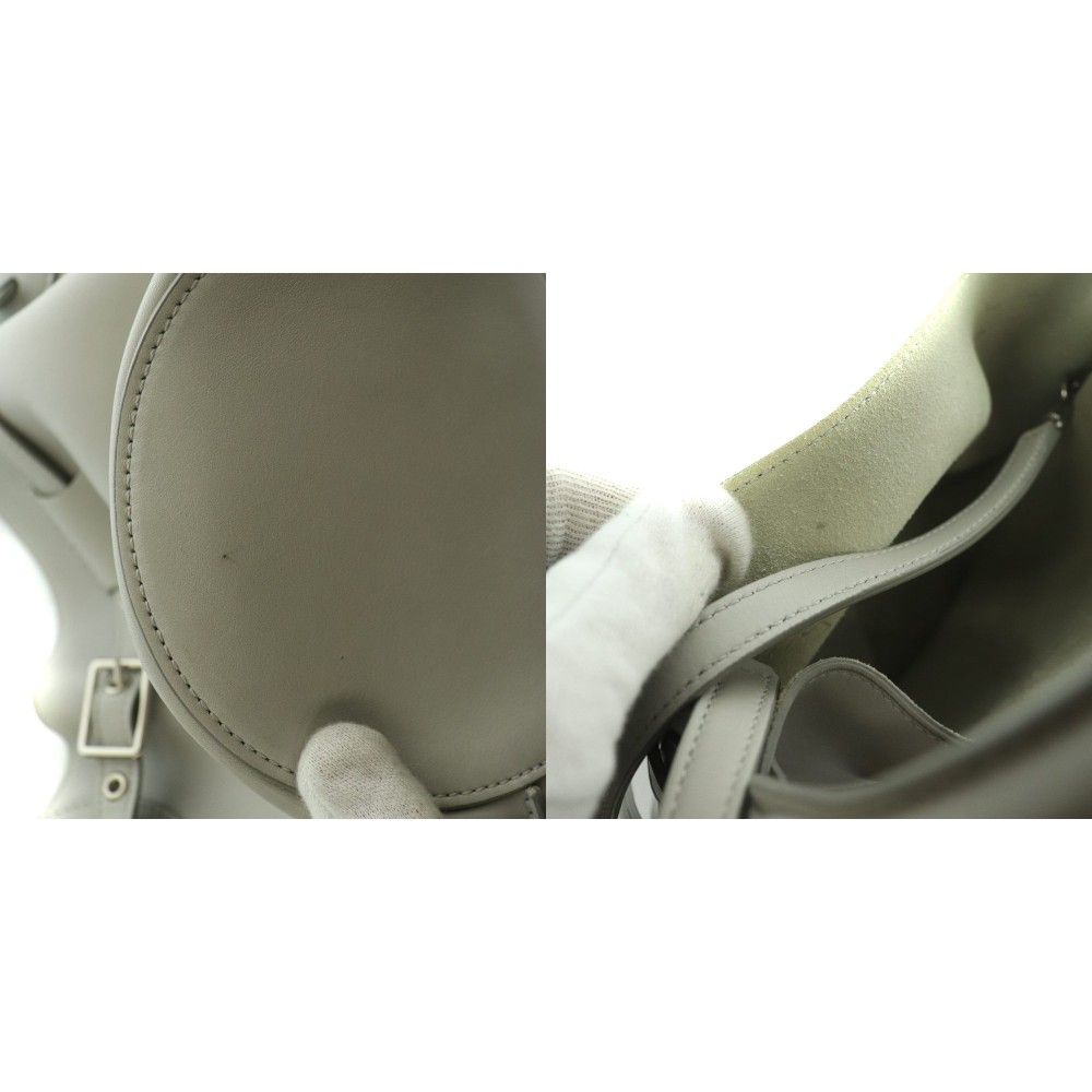 Celine Big Nano Bucket Bag 2-Way Leather Hand Shoulder Gray SS — view 9