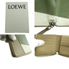 Loewe Anagram Puzzle Compact Zip Wallet Bifold Leather Multicolor Mocha White SS — view 9