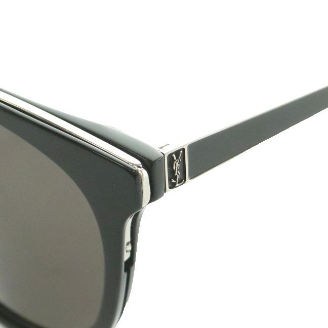 Saint Laurent Paris Asian Fit Sunglasses Eyewear Logo 55 Black SS — view 6