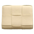 Bottega Veneta Cassette Maxi Intrecciato Trifold Wallet Compact Beige SS — view 2