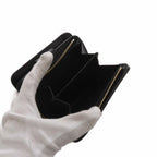 Prada Saffiano Leather Bifold Wallet Coin Purse Logo Black — view 7