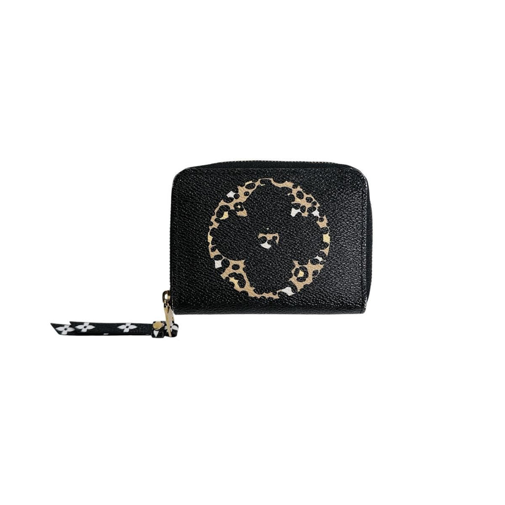 Louis Vuitton Monogram Coin Case Zippy Purse Yellow Black — view 2