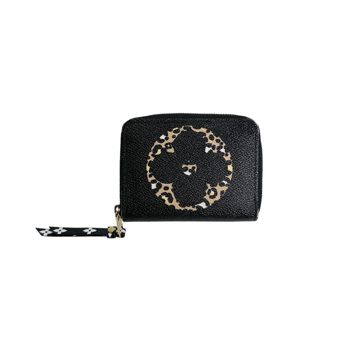 Louis Vuitton Monogram Coin Case Zippy Purse Yellow Black — view 2