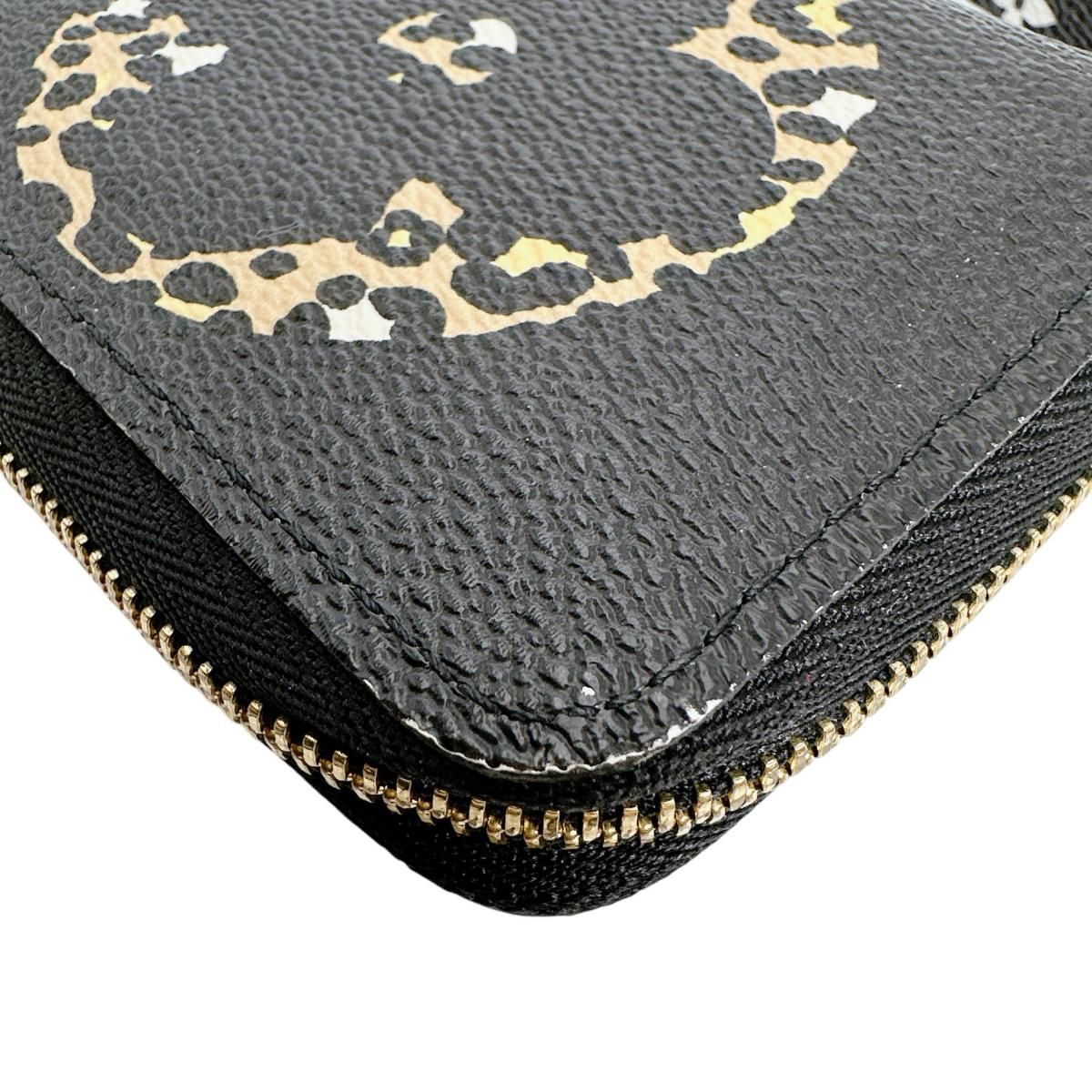 Louis Vuitton Monogram Coin Case Zippy Purse Yellow Black — view 8