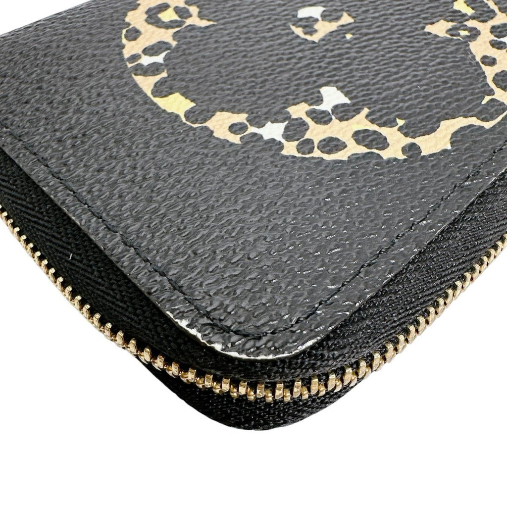 Louis Vuitton Monogram Coin Case Zippy Purse Yellow Black — view 7