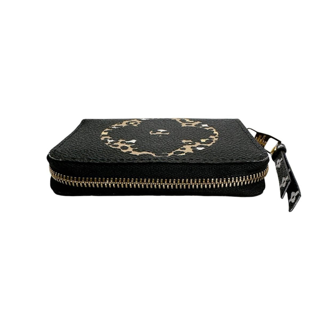 Louis Vuitton Monogram Coin Case Zippy Purse Yellow Black — view 4