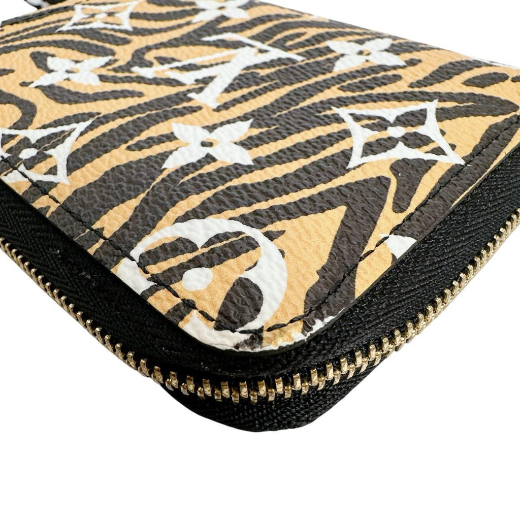 Louis Vuitton Monogram Coin Case Zippy Purse Yellow Black — view 6