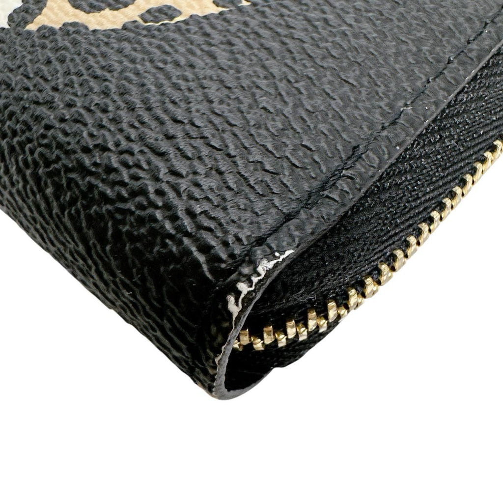 Louis Vuitton Monogram Coin Case Zippy Purse Yellow Black — view 9