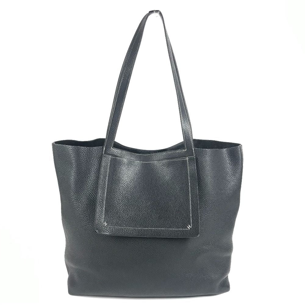 Hermes Shoulder Bag Cover Series 46 Leather Black