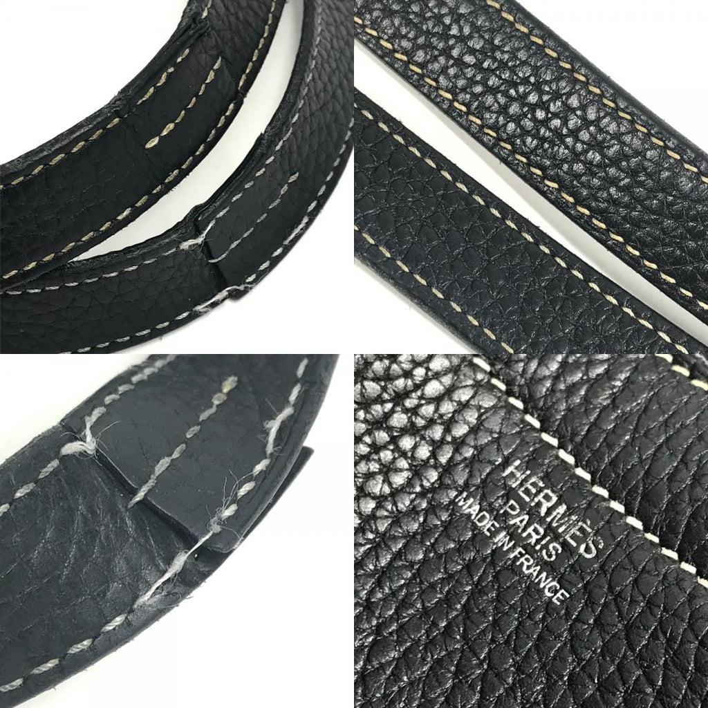 Hermes Shoulder Bag Cover Series 46 Leather Black — view 8