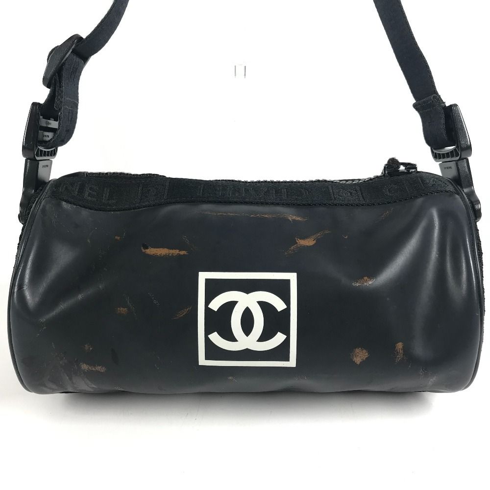 Chanel Shoulder Bag CC Logo Nylon Black — view 3