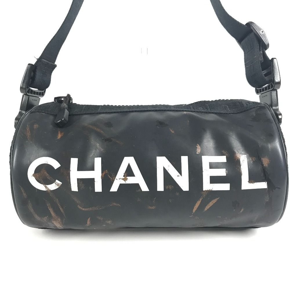 Chanel Shoulder Bag CC Logo Nylon Black — view 2