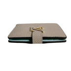 Louis Vuitton Taurillon Leather Bifold Wallet Vertical Compact Beige — view 3