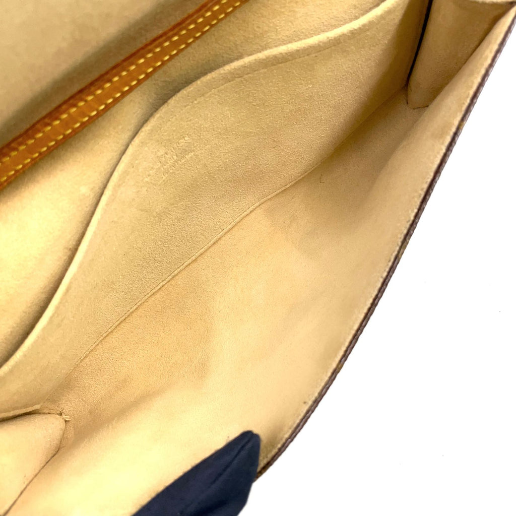 Louis Vuitton Pochette Twin GM Monogram Leather Brown Light Shoulder Bag Gold — view 3