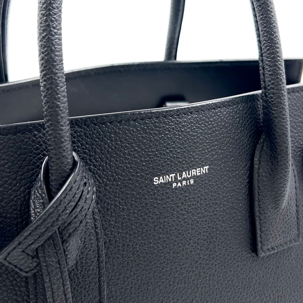 Saint Laurent Paris Sac Joule Baby Shoulder Bag Leather Black Silver — view 6